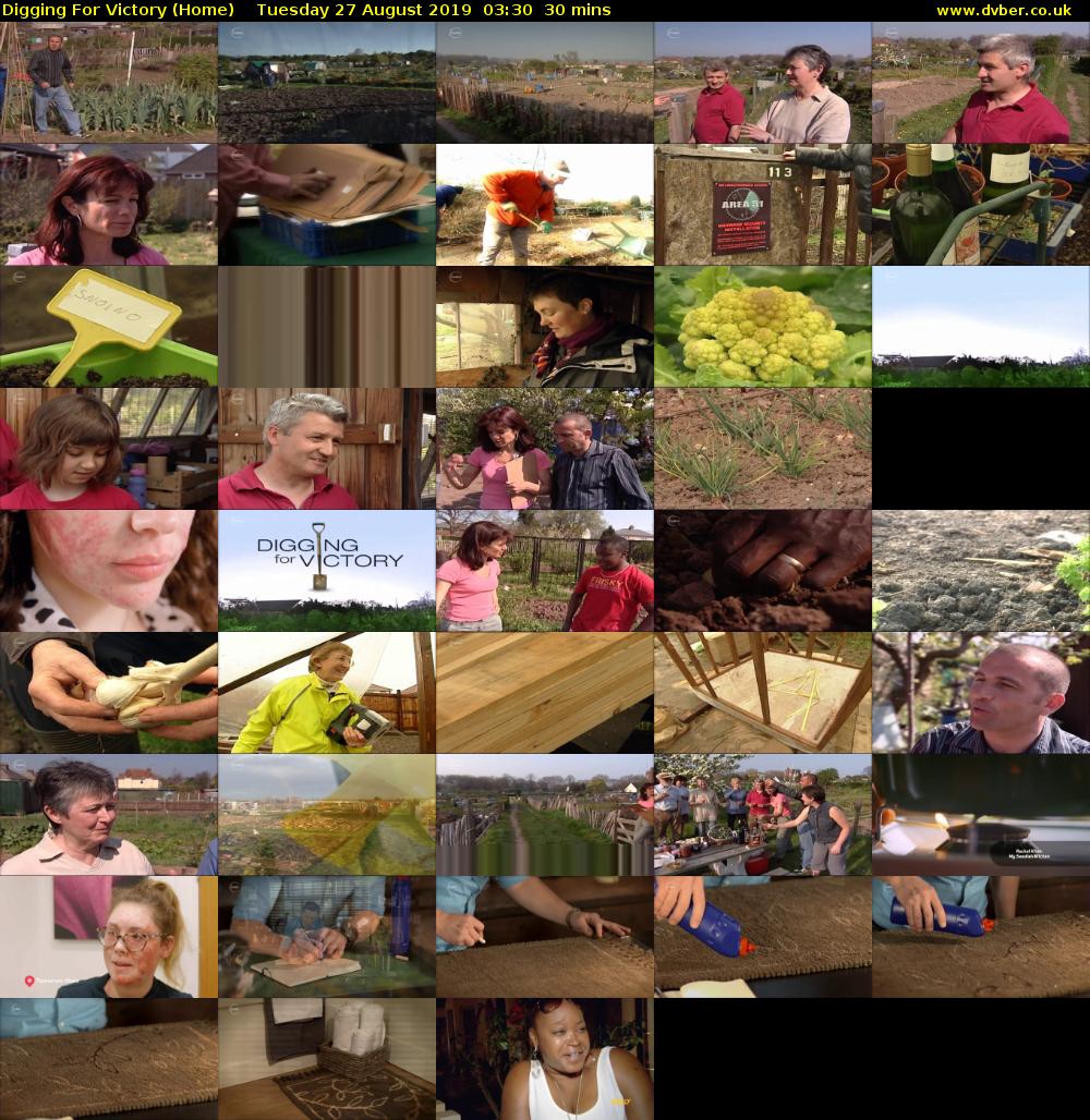 Digging For Victory (Home) Tuesday 27 August 2019 03:30 - 04:00