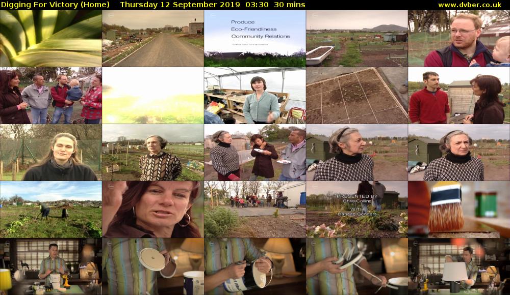 Digging For Victory (Home) Thursday 12 September 2019 03:30 - 04:00