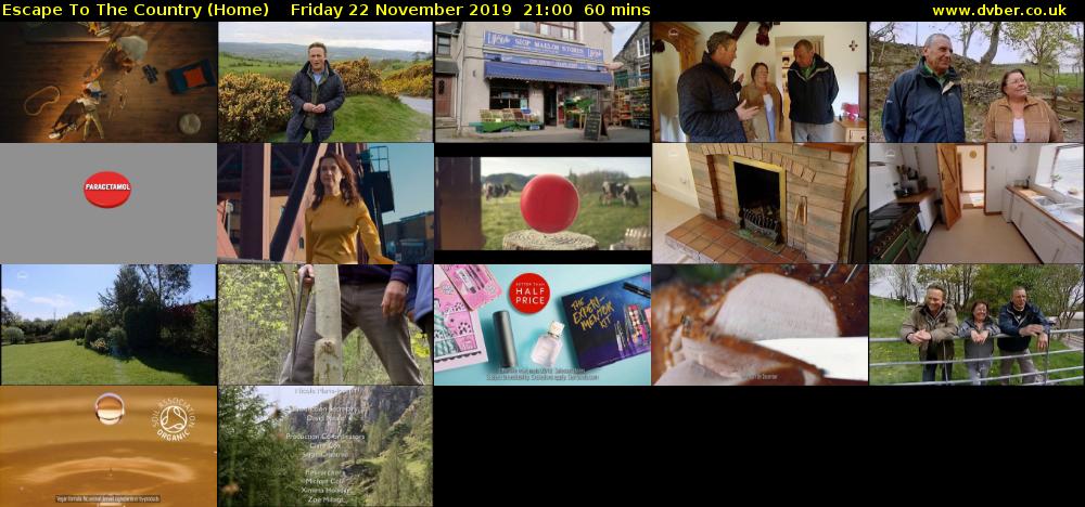 Escape to the Country (Home) Friday 22 November 2019 21:00 - 22:00
