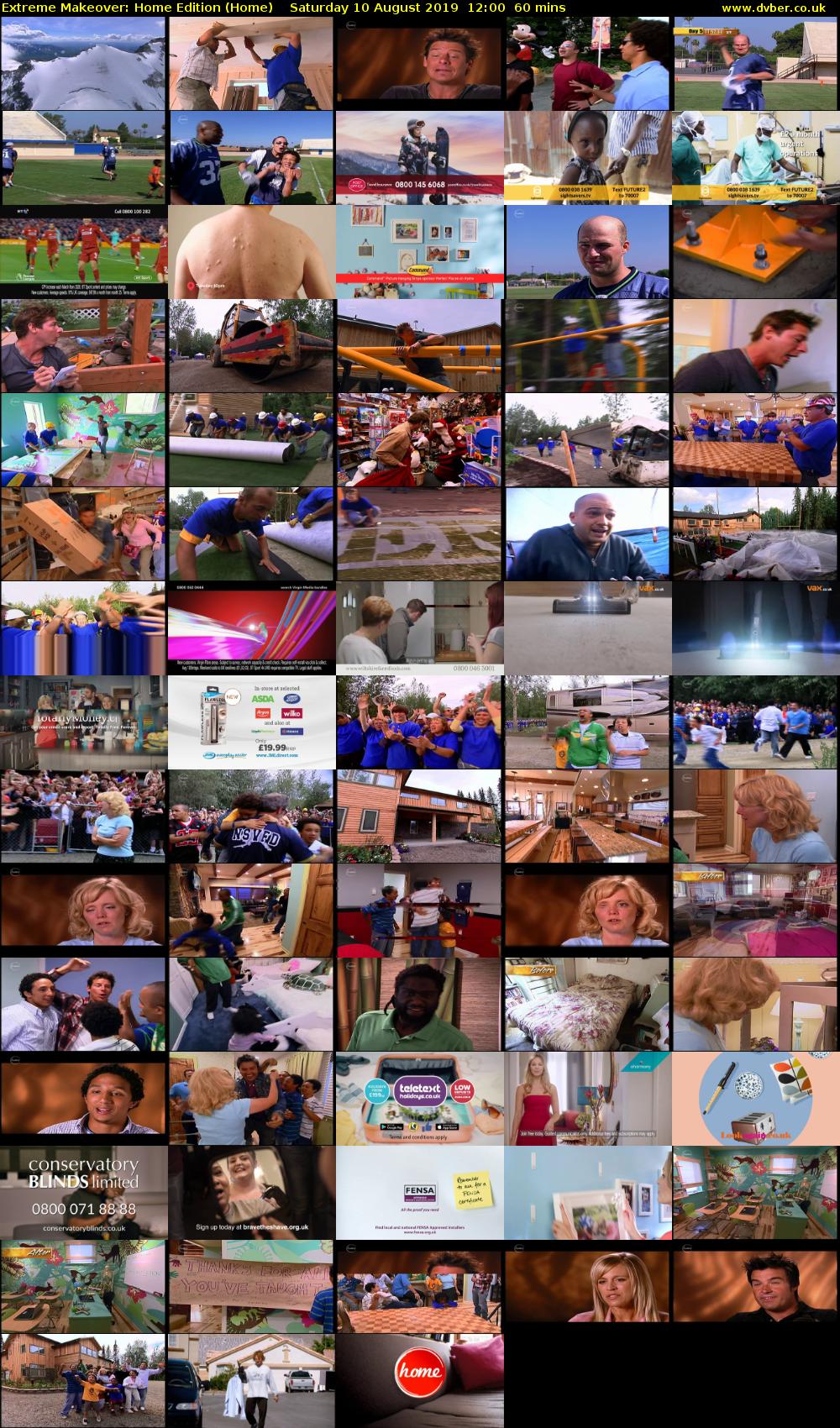 Extreme Makeover: Home Edition (Home) Saturday 10 August 2019 12:00 - 13:00
