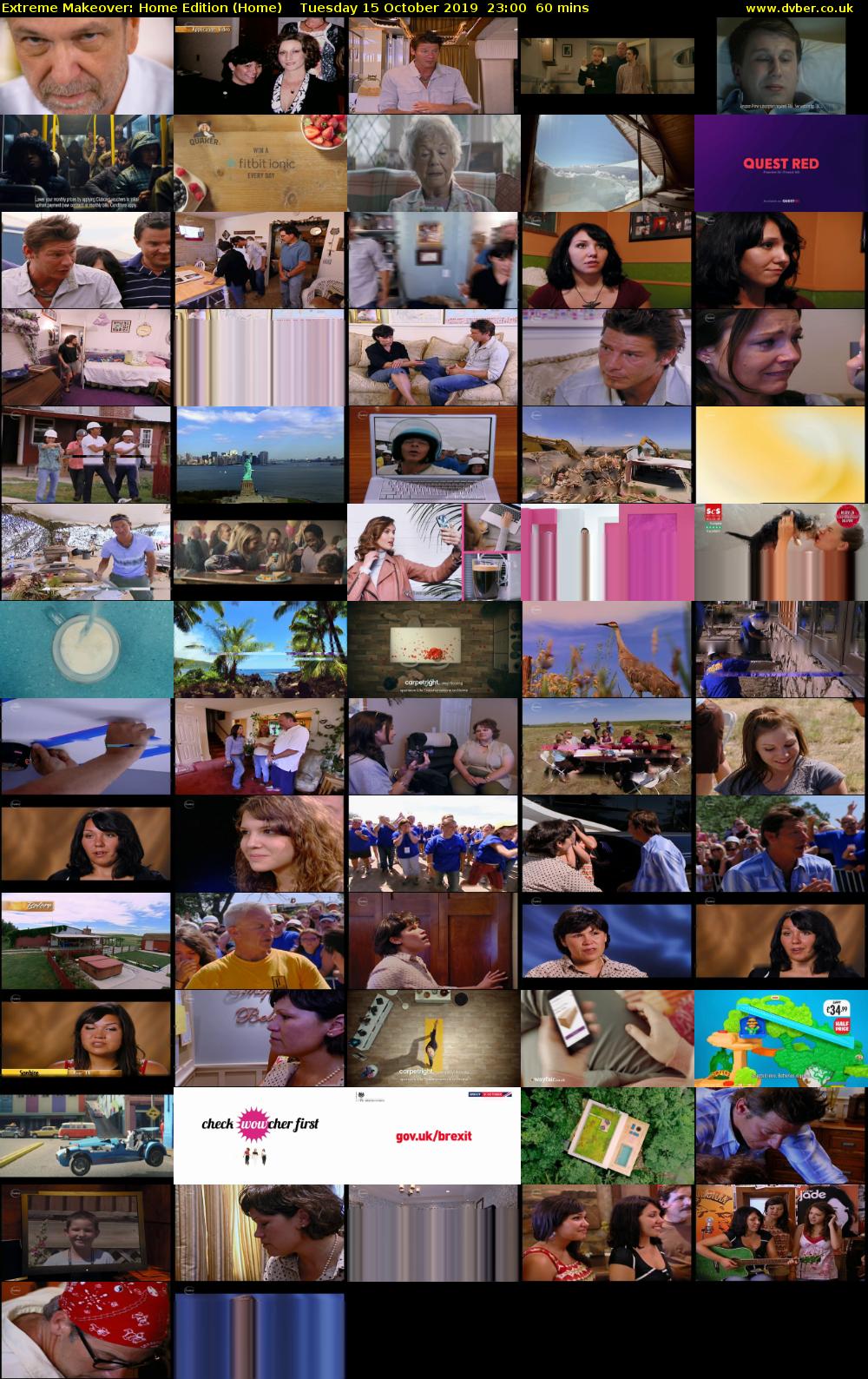 Extreme Makeover: Home Edition (Home) Tuesday 15 October 2019 23:00 - 00:00