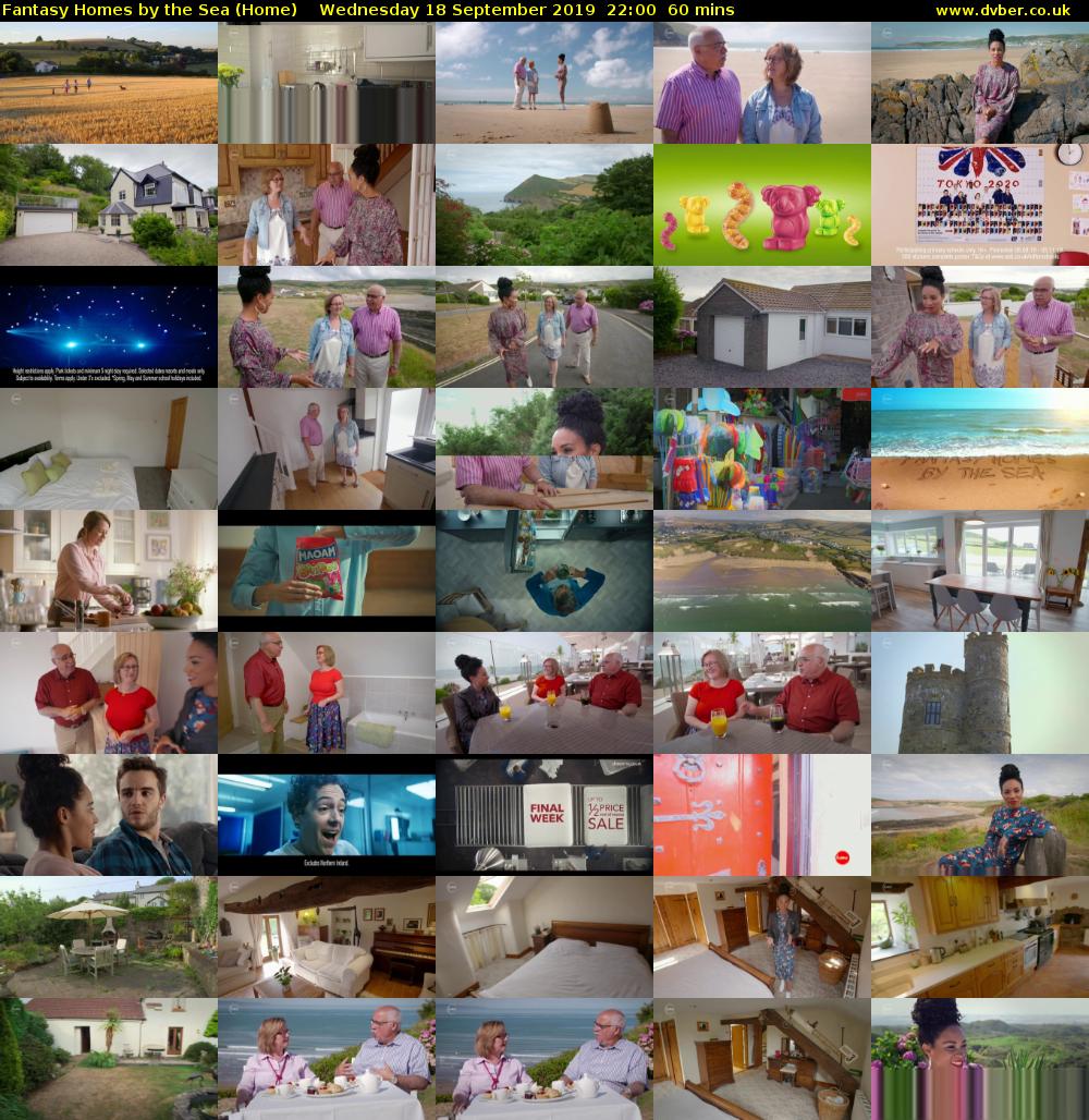 Fantasy Homes by the Sea (Home) Wednesday 18 September 2019 22:00 - 23:00