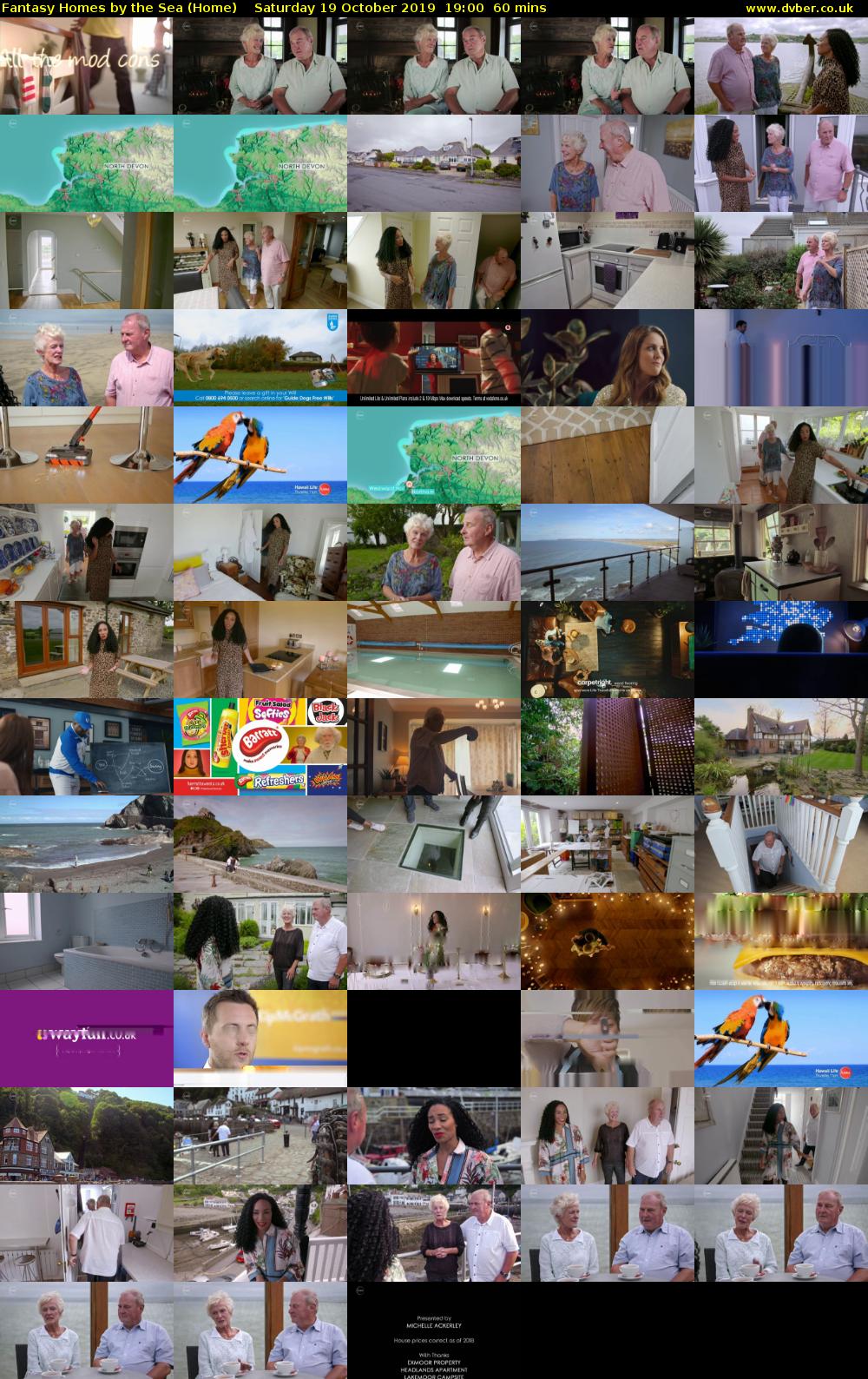 Fantasy Homes by the Sea (Home) Saturday 19 October 2019 19:00 - 20:00