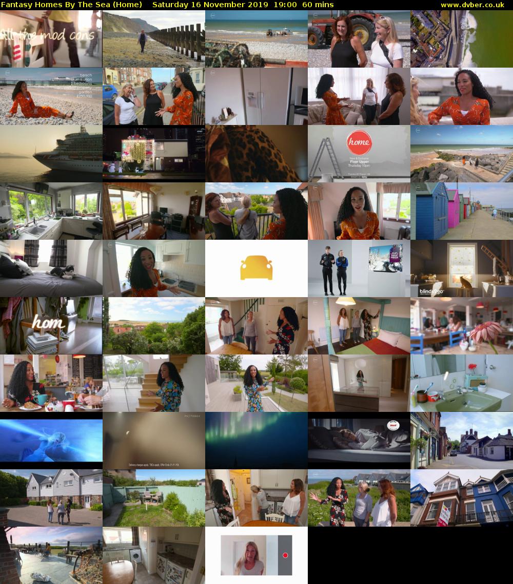 Fantasy Homes by the Sea (Home) Saturday 16 November 2019 19:00 - 20:00