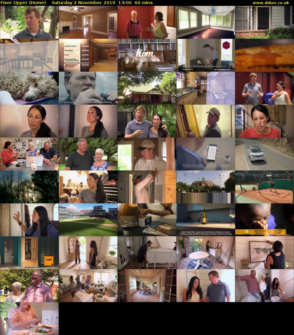 Fixer Upper (Home) Saturday 2 November 2019 13:00 - 14:00