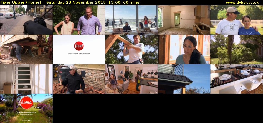 Fixer Upper (Home) Saturday 23 November 2019 13:00 - 14:00