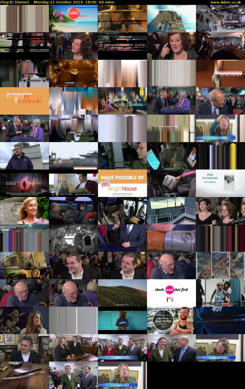 Flog It! (Home) Monday 21 October 2019 18:00 - 19:00