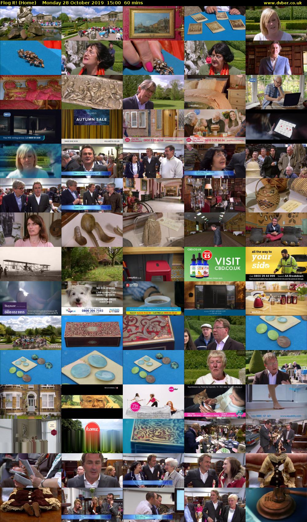 Flog It! (Home) Monday 28 October 2019 15:00 - 16:00