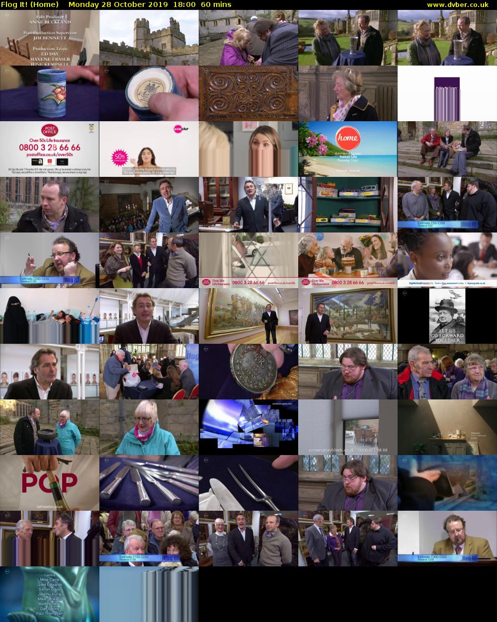 Flog It! (Home) Monday 28 October 2019 18:00 - 19:00
