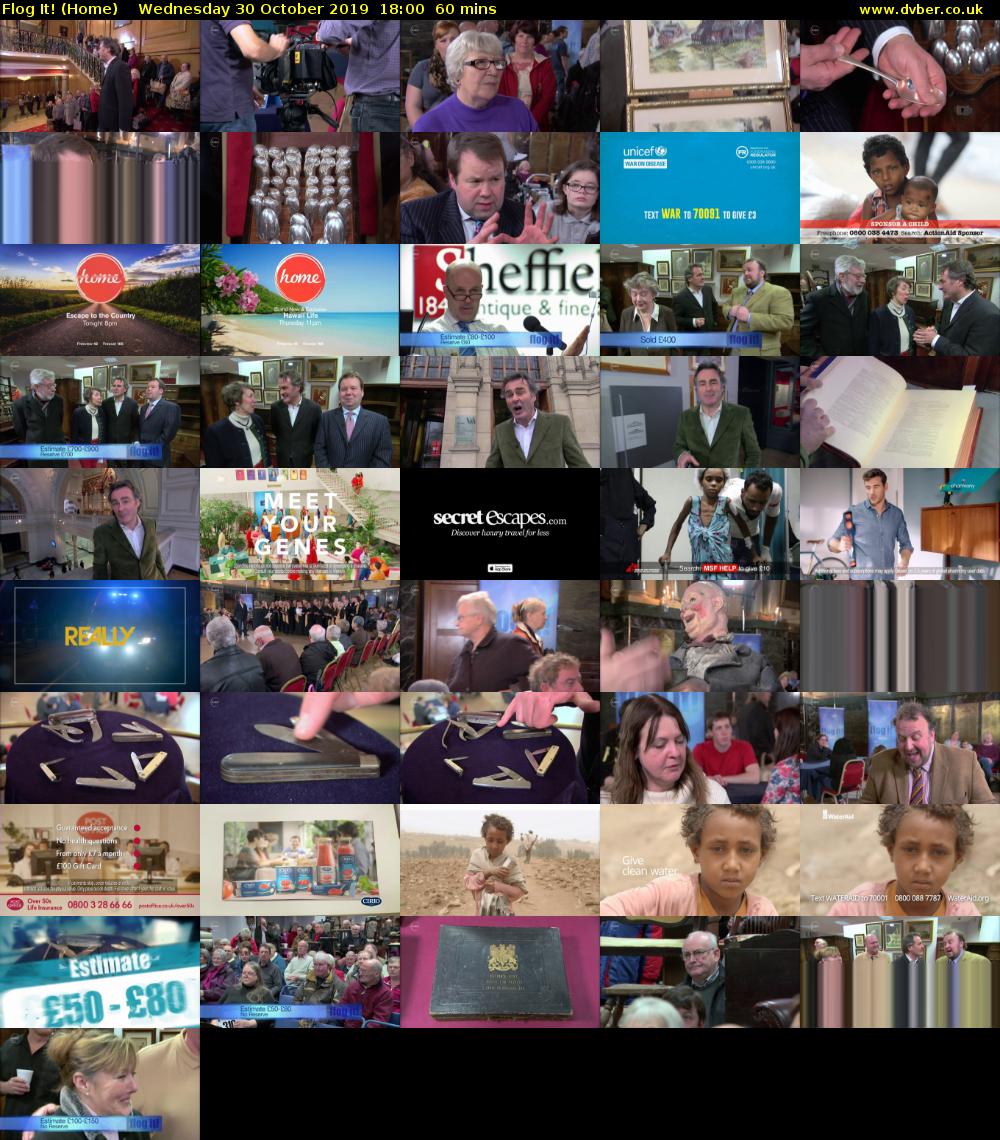 Flog It! (Home) Wednesday 30 October 2019 18:00 - 19:00