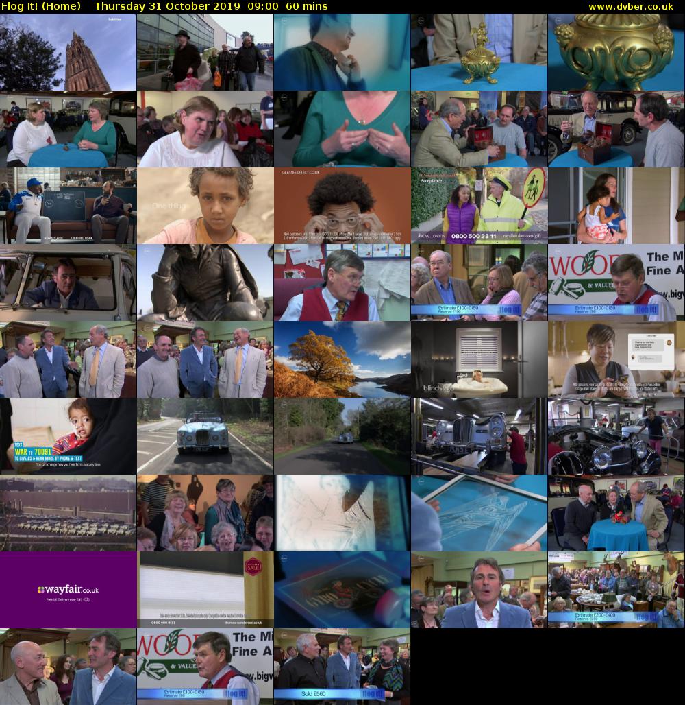 Flog It! (Home) Thursday 31 October 2019 09:00 - 10:00