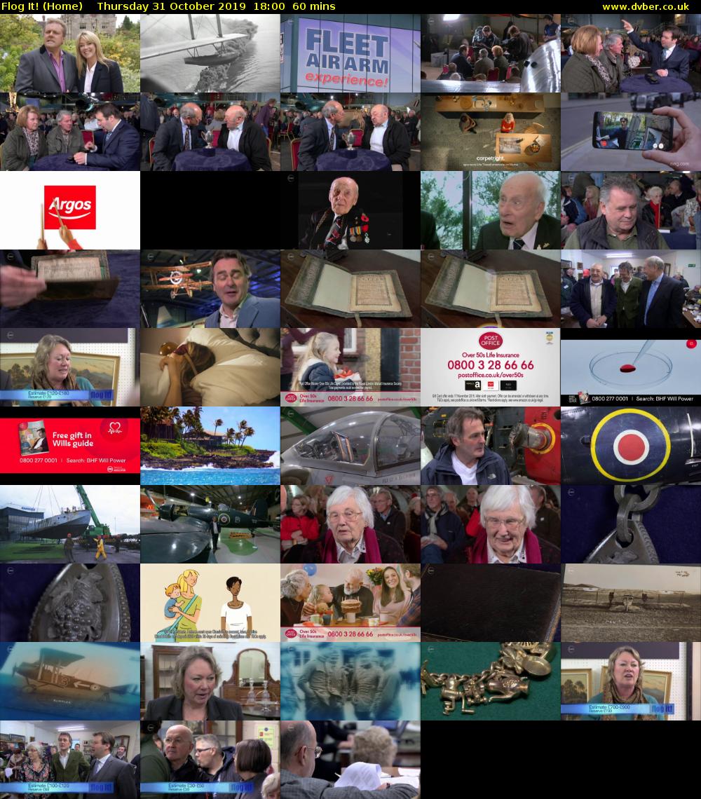 Flog It! (Home) Thursday 31 October 2019 18:00 - 19:00