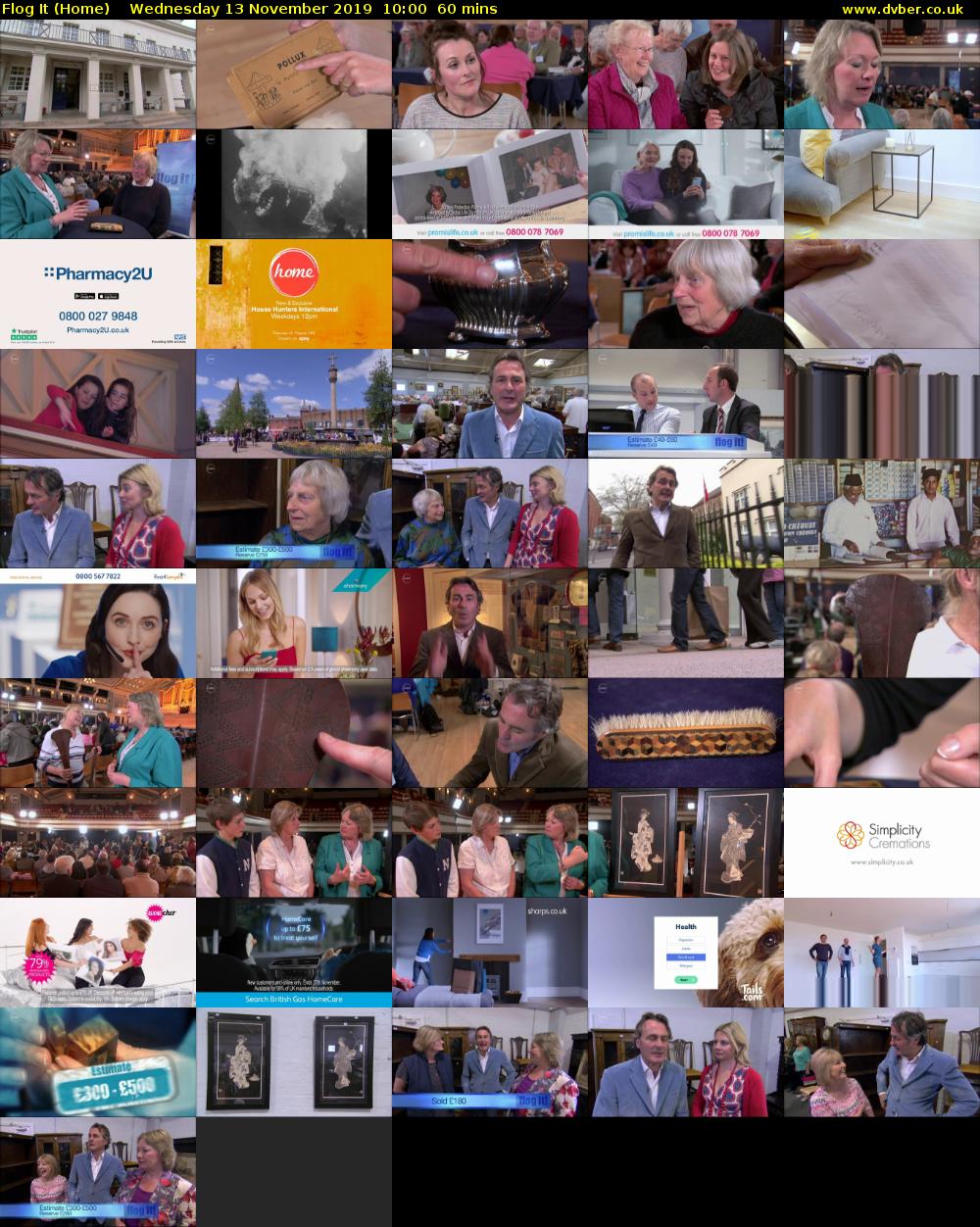 Flog It (Home) Wednesday 13 November 2019 10:00 - 11:00