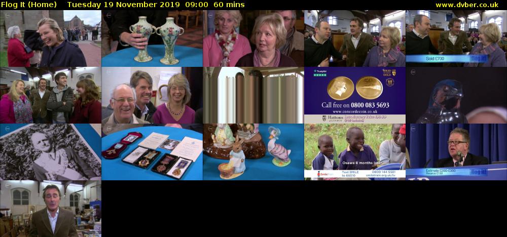 Flog It (Home) Tuesday 19 November 2019 09:00 - 10:00