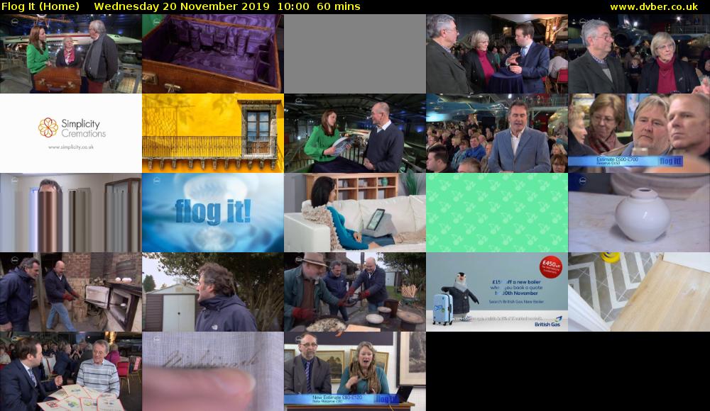 Flog It (Home) Wednesday 20 November 2019 10:00 - 11:00