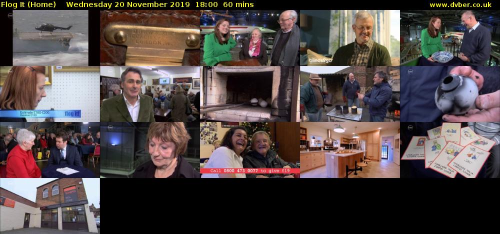 Flog It (Home) Wednesday 20 November 2019 18:00 - 19:00