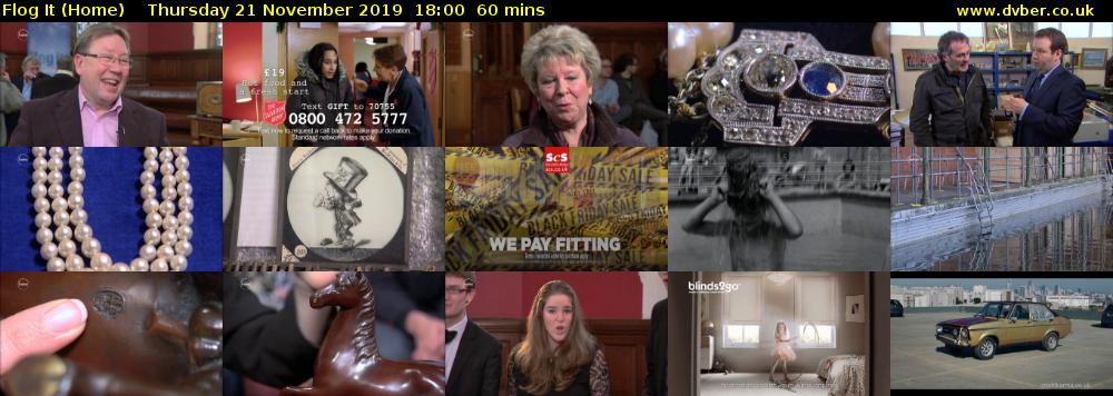 Flog It (Home) Thursday 21 November 2019 18:00 - 19:00