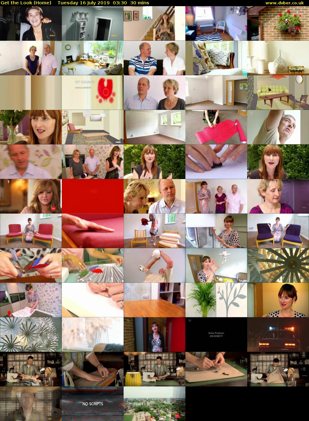 Get the Look (Home) Tuesday 16 July 2019 03:30 - 04:00