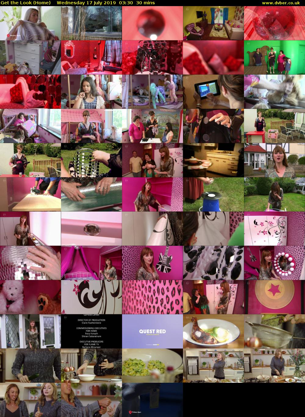Get the Look (Home) Wednesday 17 July 2019 03:30 - 04:00