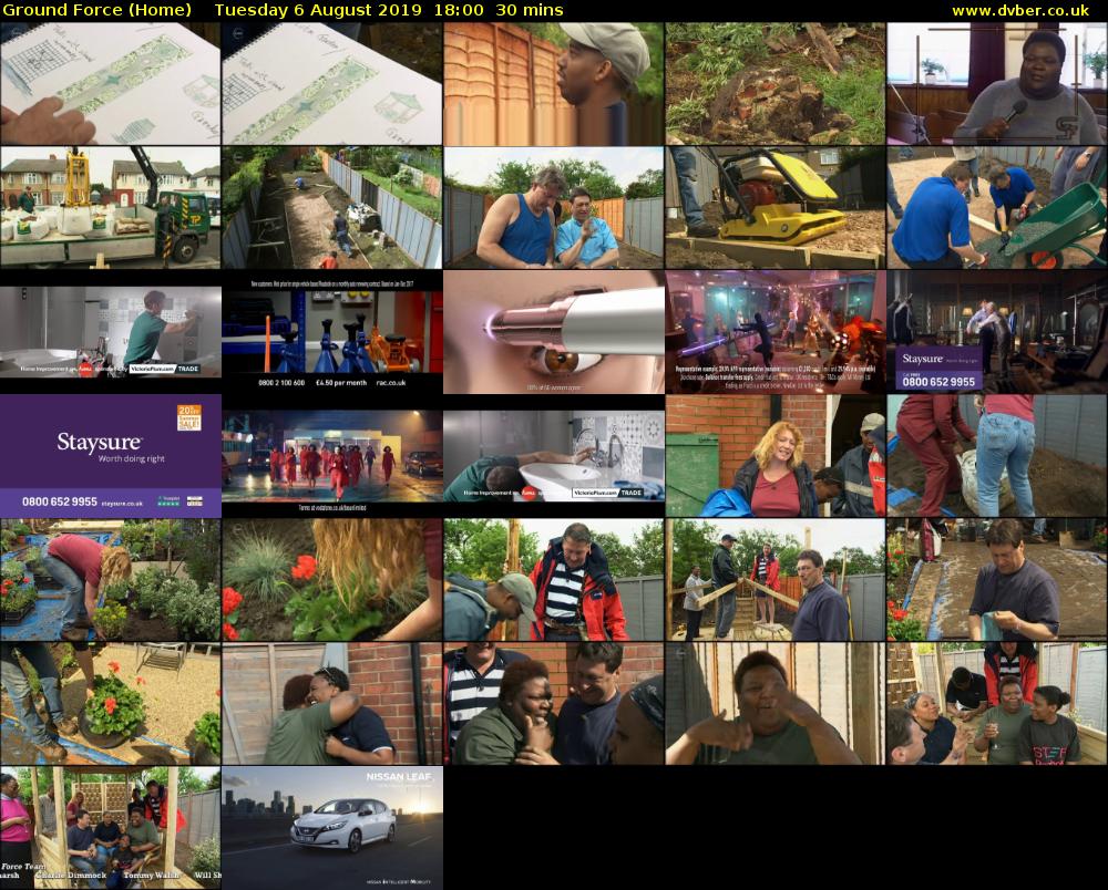 Ground Force (Home) Tuesday 6 August 2019 18:00 - 18:30