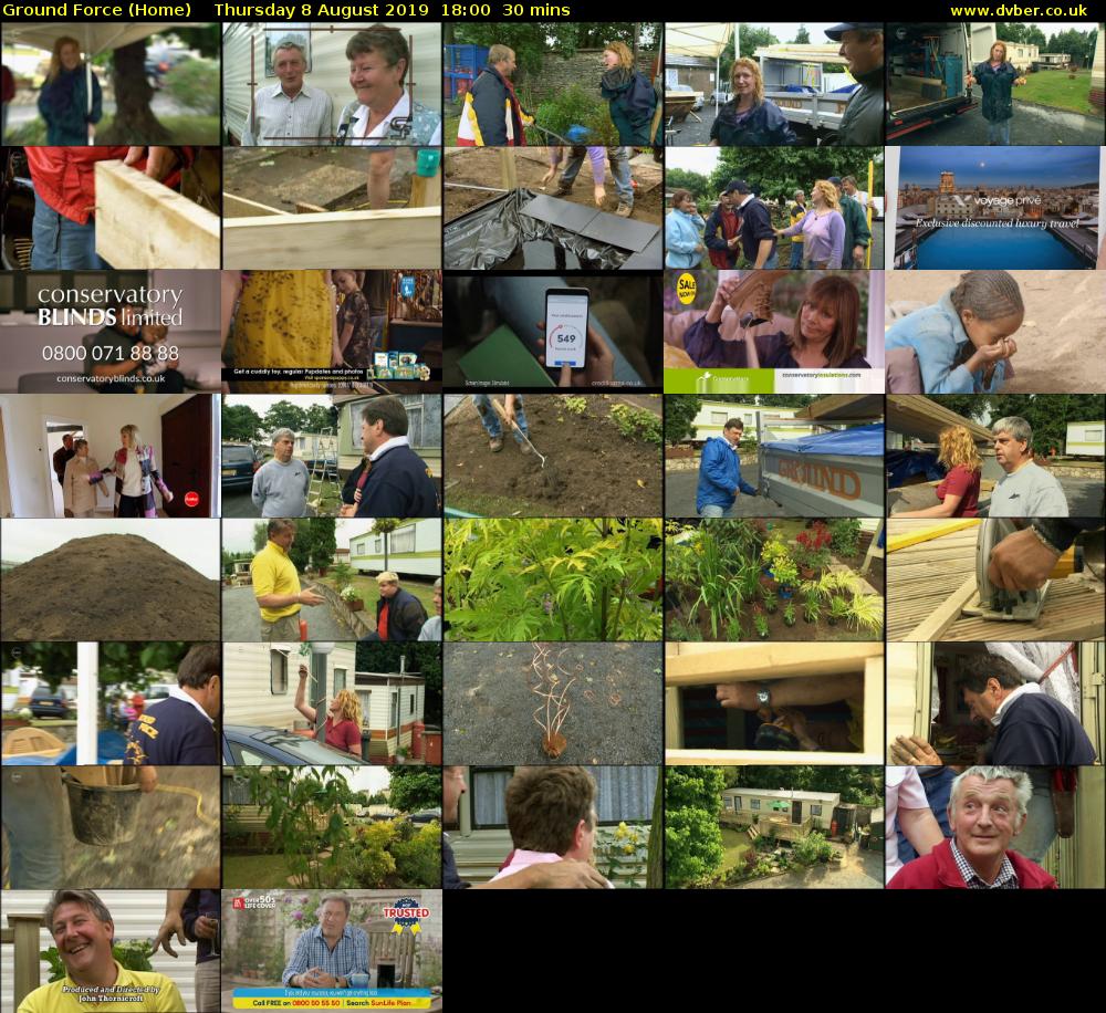 Ground Force (Home) Thursday 8 August 2019 18:00 - 18:30