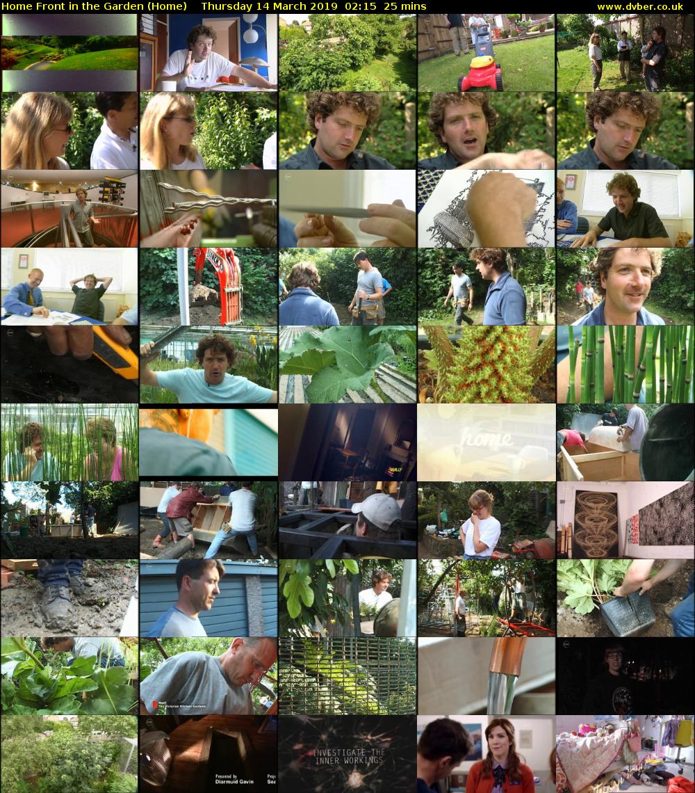 Home Front in the Garden (Home) Thursday 14 March 2019 02:15 - 02:40