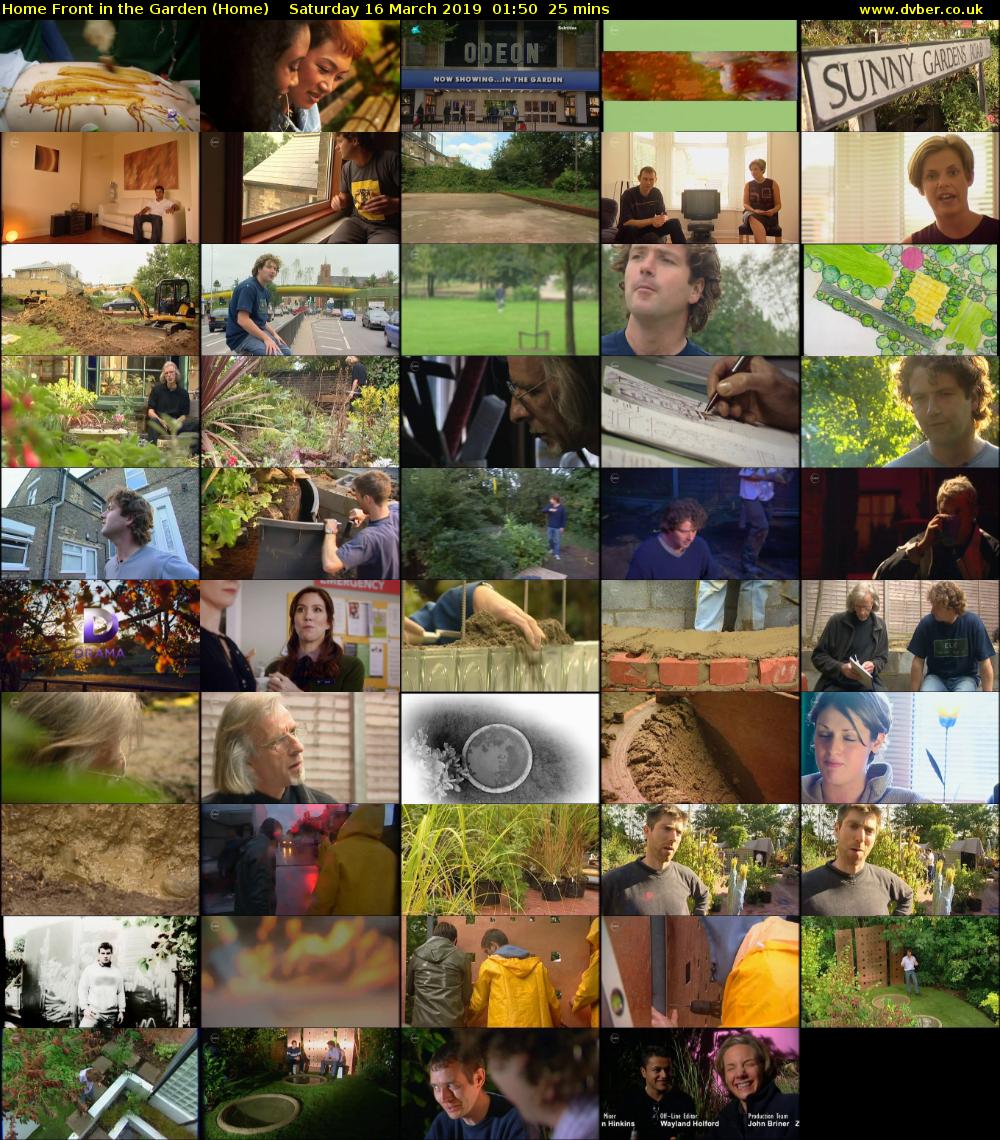 Home Front in the Garden (Home) Saturday 16 March 2019 01:50 - 02:15