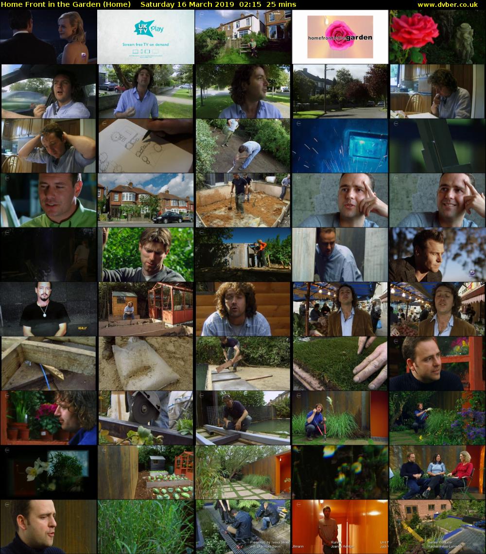 Home Front in the Garden (Home) Saturday 16 March 2019 02:15 - 02:40