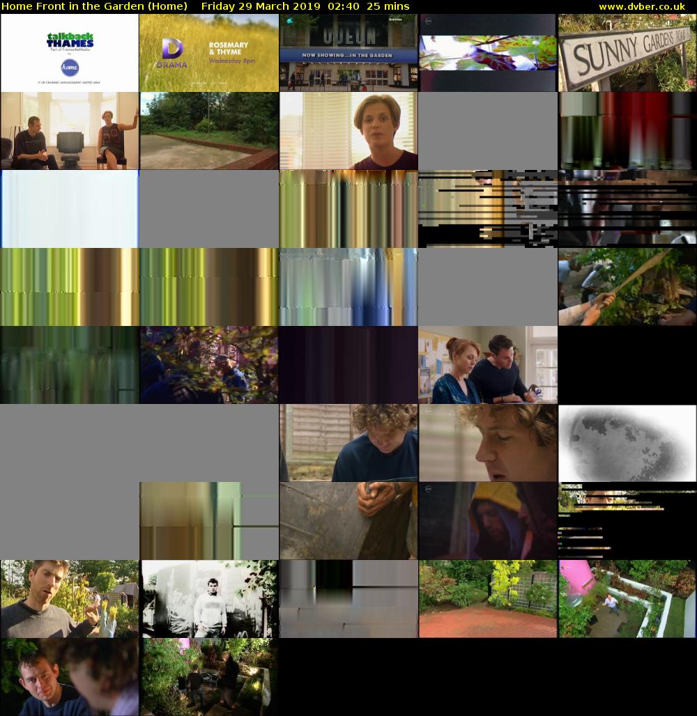 Home Front in the Garden (Home) Friday 29 March 2019 02:40 - 03:05