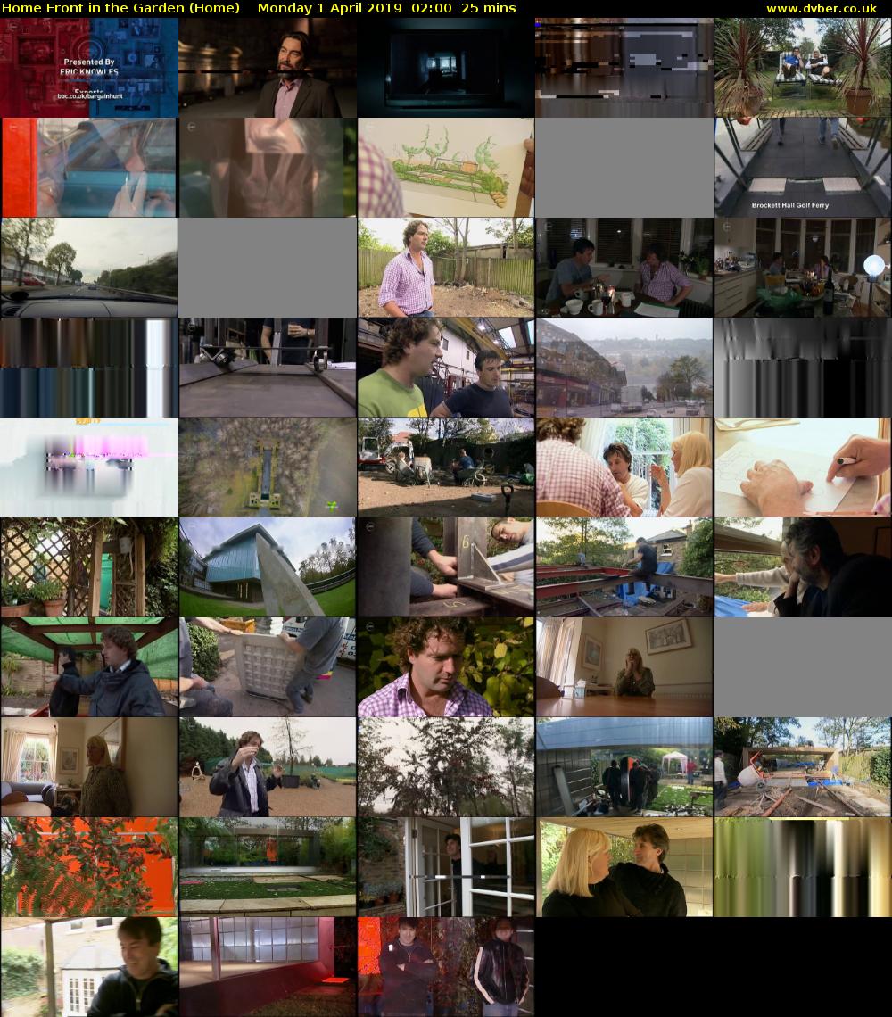 Home Front in the Garden (Home) Monday 1 April 2019 02:00 - 02:25