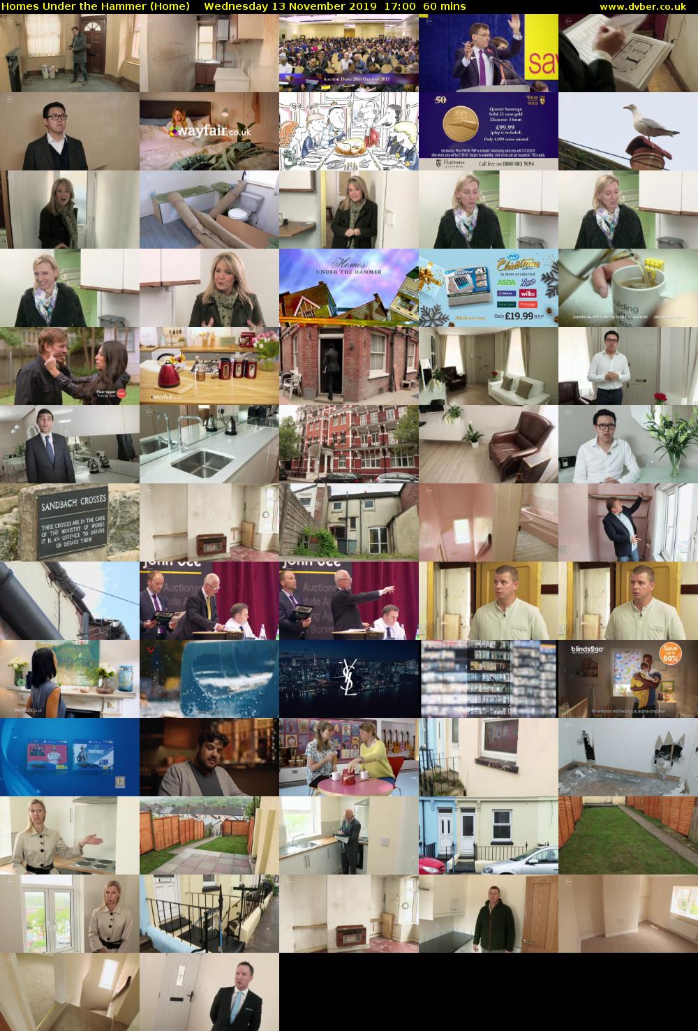 Homes Under the Hammer (Home) Wednesday 13 November 2019 17:00 - 18:00