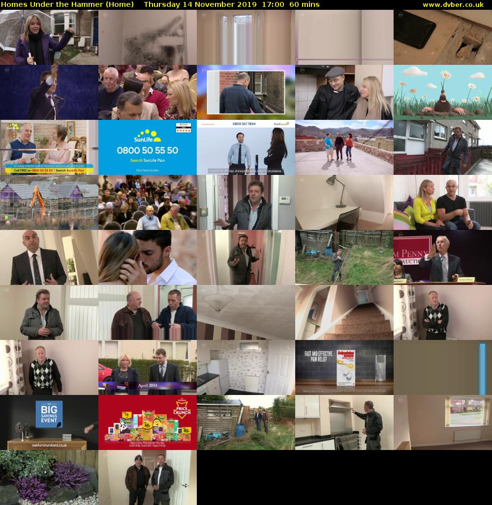Homes Under the Hammer (Home) Thursday 14 November 2019 17:00 - 18:00