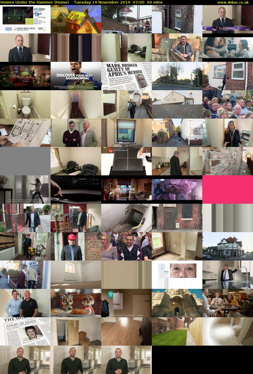 Homes Under the Hammer (Home) Tuesday 19 November 2019 07:00 - 08:00