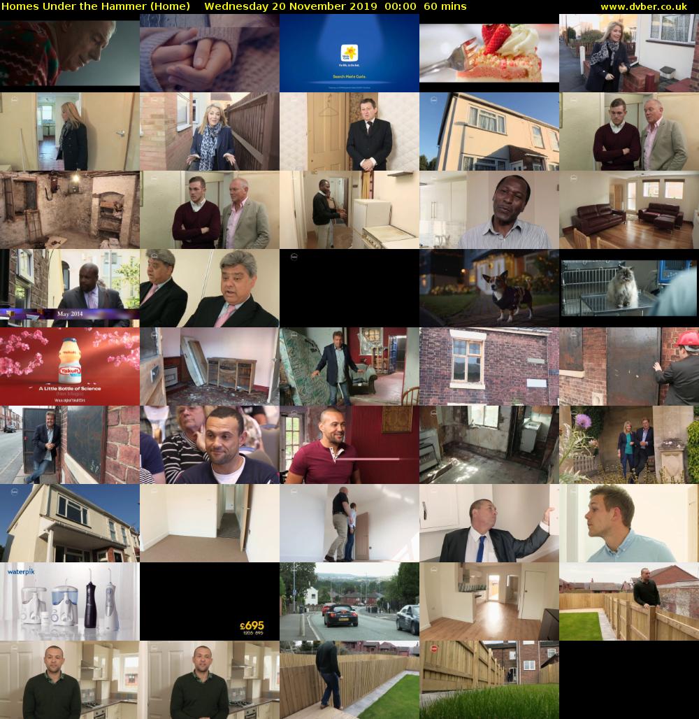 Homes Under the Hammer (Home) Wednesday 20 November 2019 00:00 - 01:00