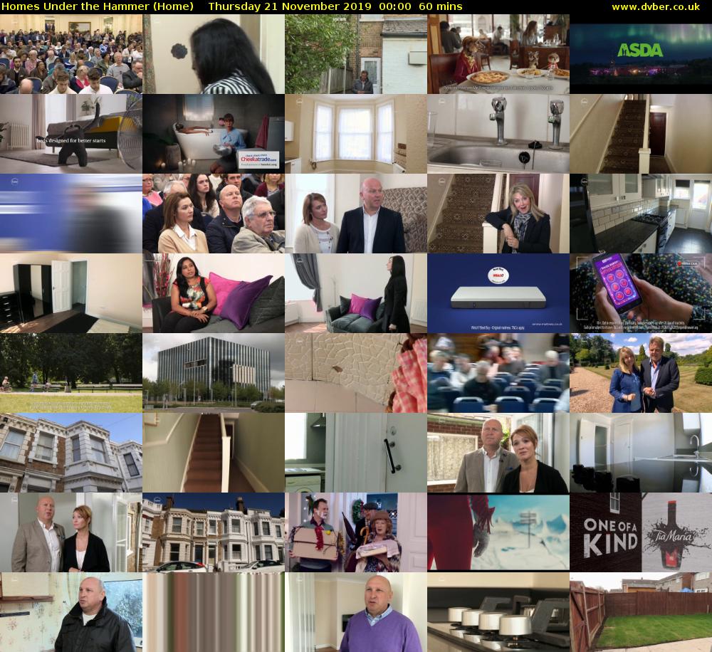 Homes Under the Hammer (Home) Thursday 21 November 2019 00:00 - 01:00