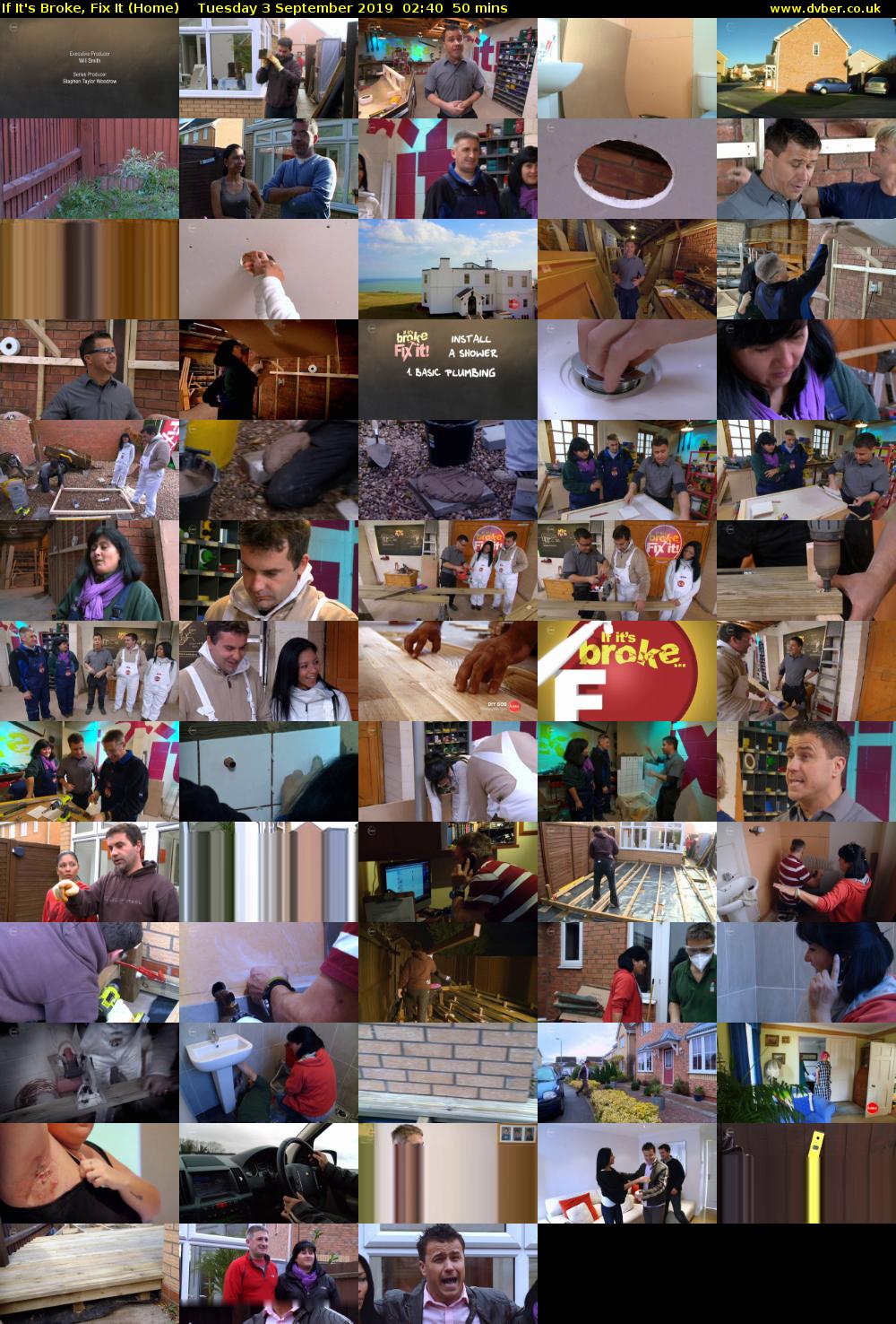If It's Broke, Fix It (Home) Tuesday 3 September 2019 02:40 - 03:30