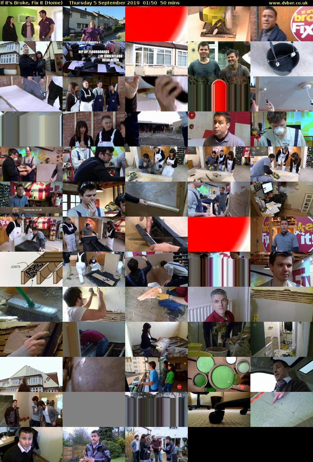 If It's Broke, Fix It (Home) Thursday 5 September 2019 01:50 - 02:40