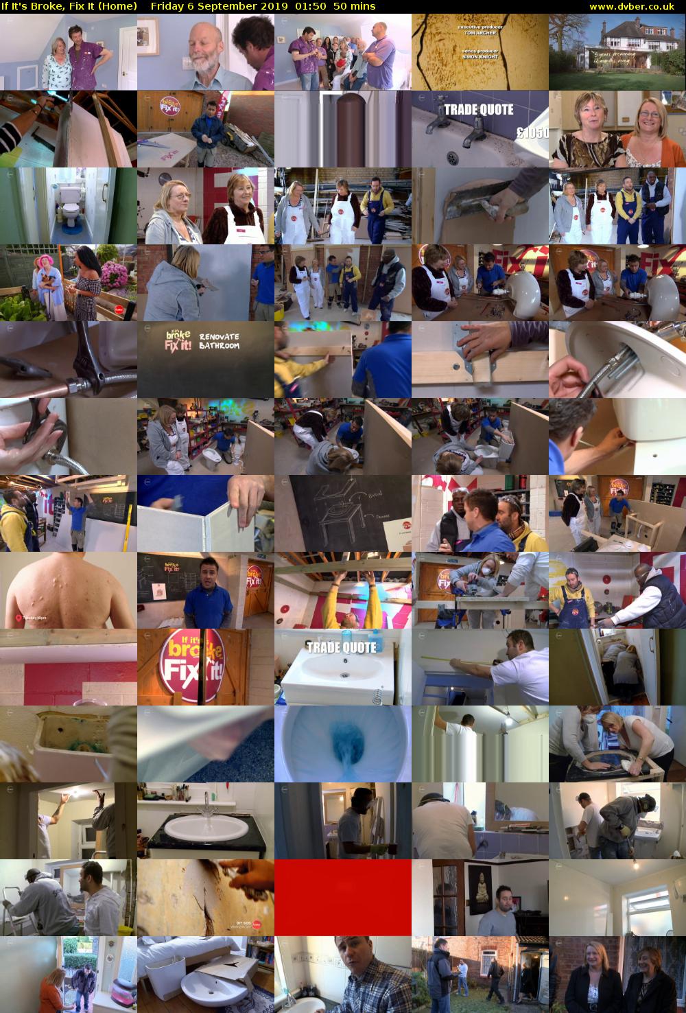 If It's Broke, Fix It (Home) Friday 6 September 2019 01:50 - 02:40