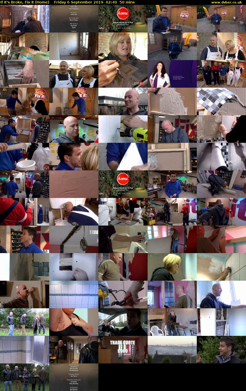 If It's Broke, Fix It (Home) Friday 6 September 2019 02:40 - 03:30