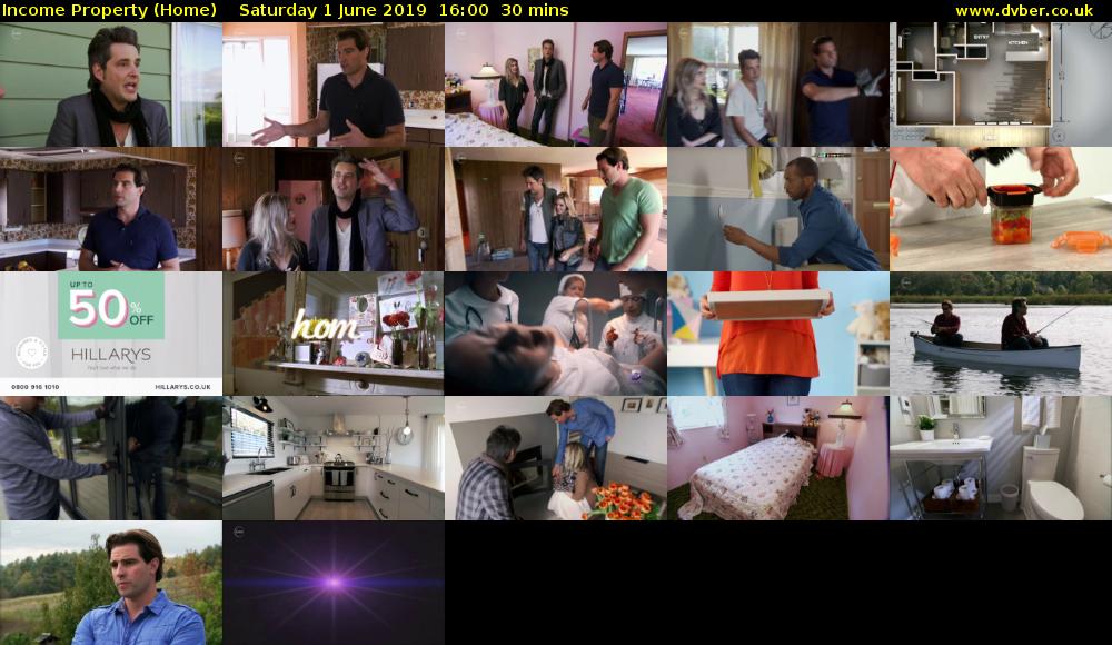 Income Property (Home) Saturday 1 June 2019 16:00 - 16:30