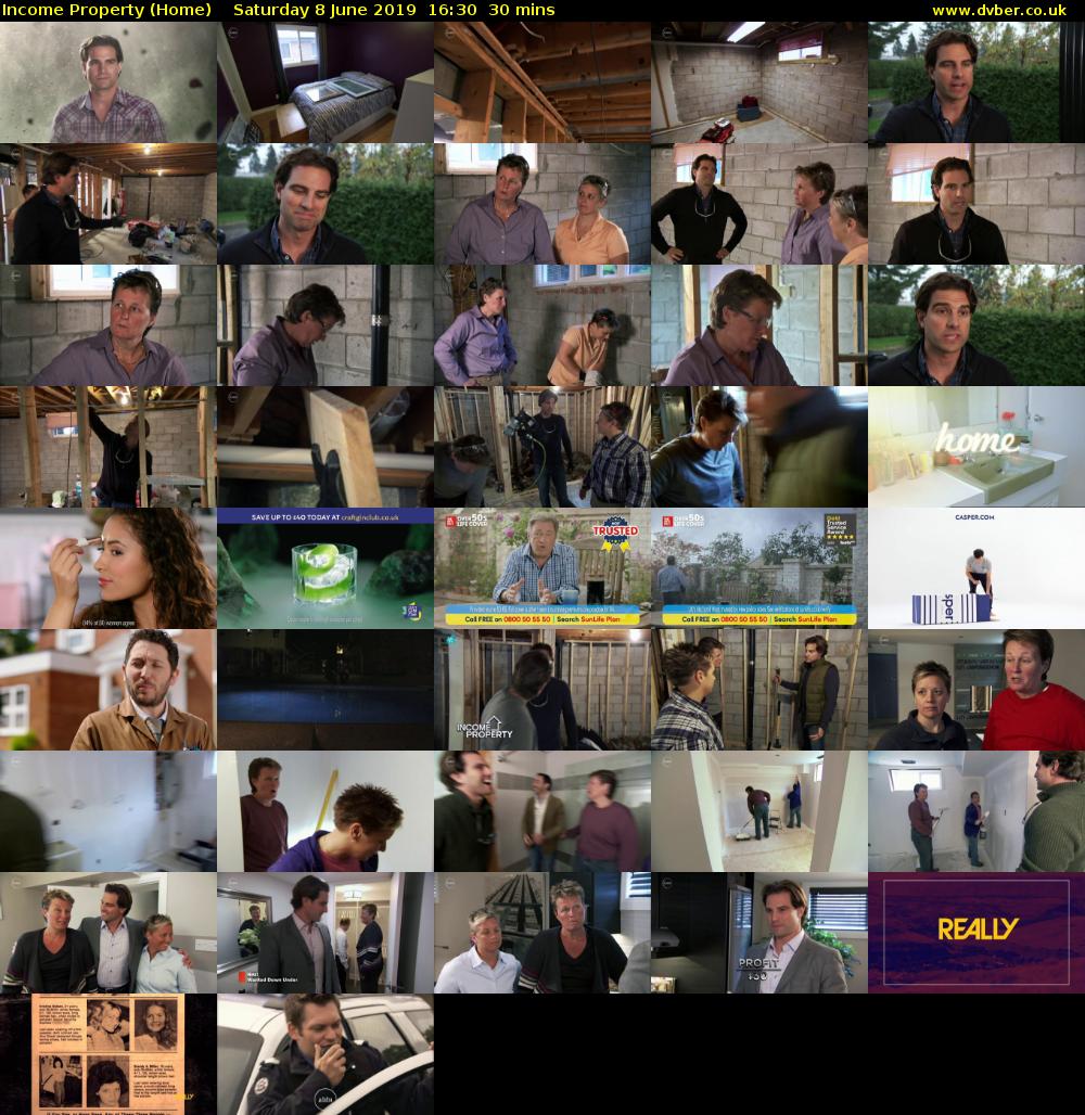 Income Property (Home) Saturday 8 June 2019 16:30 - 17:00