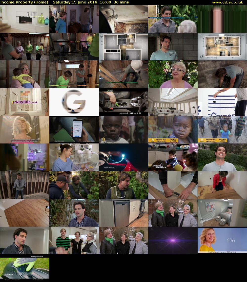 Income Property (Home) Saturday 15 June 2019 16:00 - 16:30