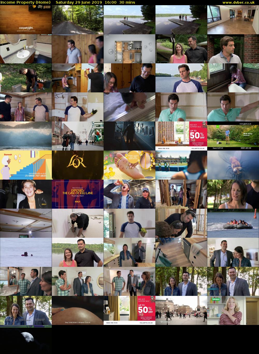 Income Property (Home) Saturday 29 June 2019 16:00 - 16:30