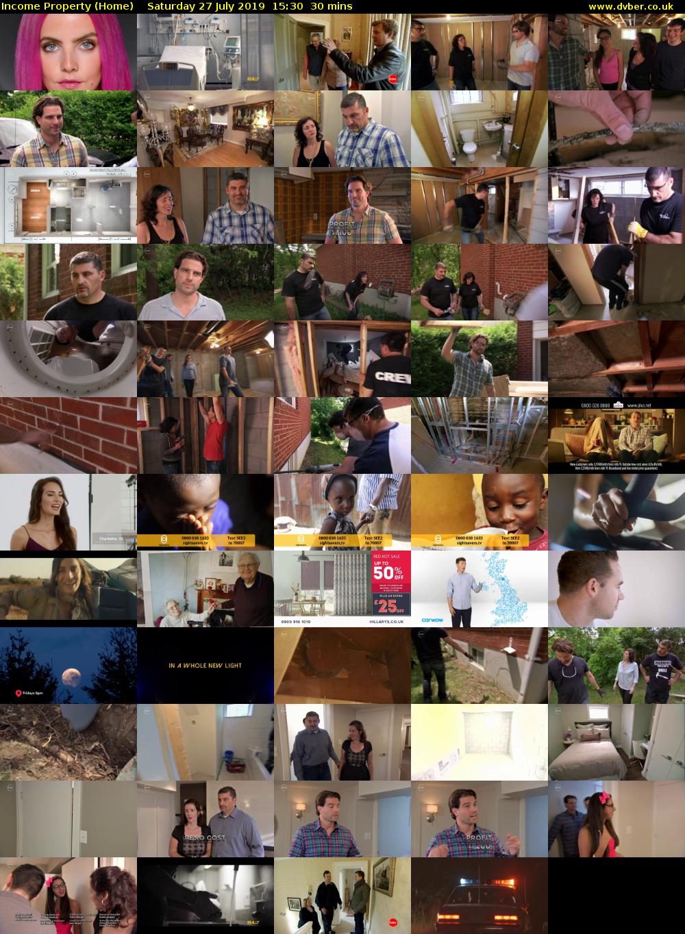 Income Property (Home) Saturday 27 July 2019 15:30 - 16:00