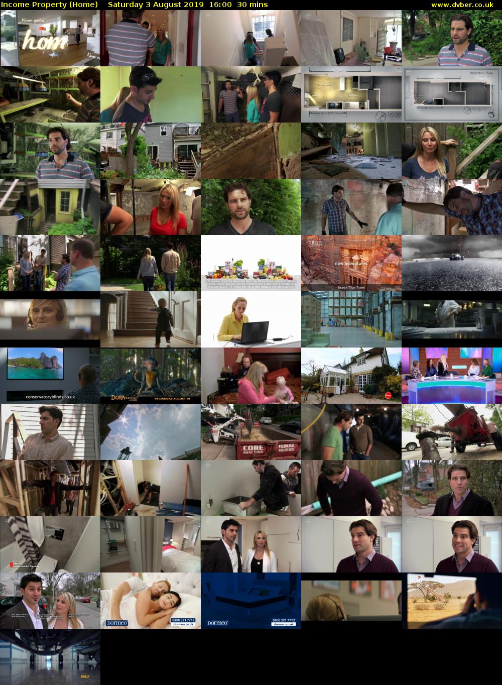 Income Property (Home) Saturday 3 August 2019 16:00 - 16:30