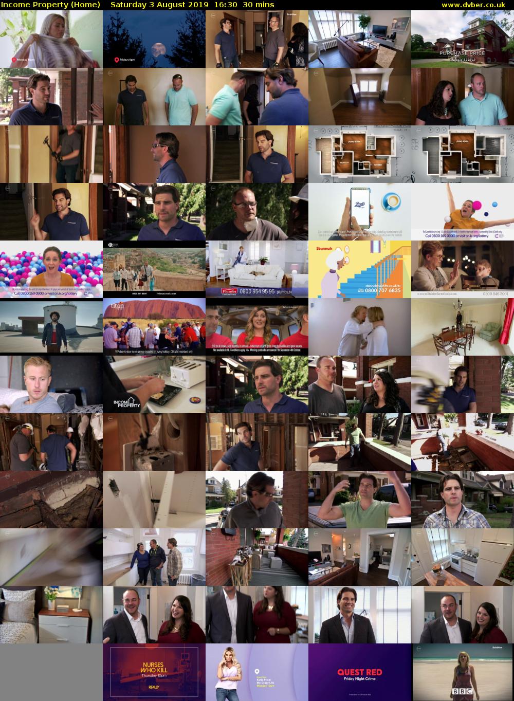 Income Property (Home) Saturday 3 August 2019 16:30 - 17:00