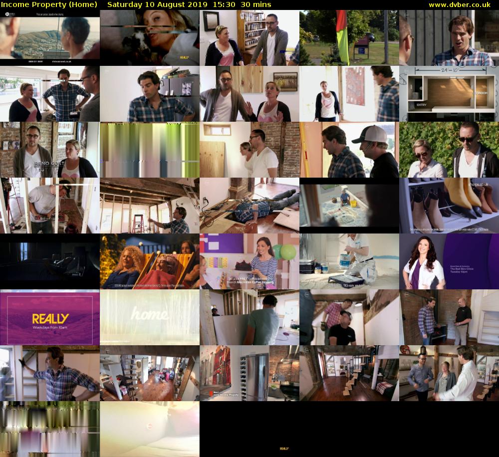 Income Property (Home) Saturday 10 August 2019 15:30 - 16:00