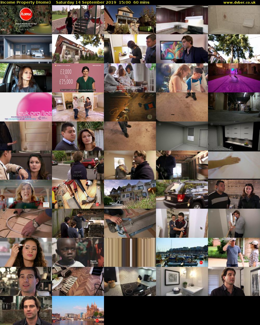 Income Property (Home) Saturday 14 September 2019 15:00 - 16:00