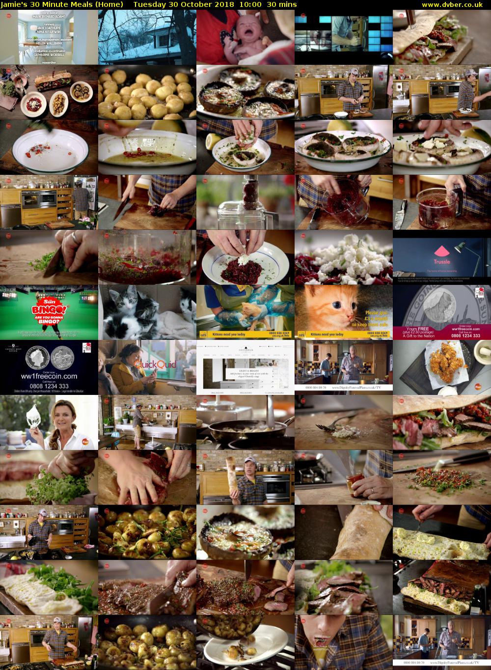 Jamie's 30 Minute Meals (Home) Tuesday 30 October 2018 10:00 - 10:30
