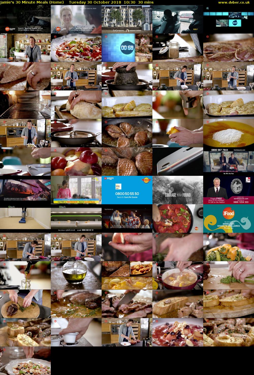Jamie's 30 Minute Meals (Home) Tuesday 30 October 2018 10:30 - 11:00